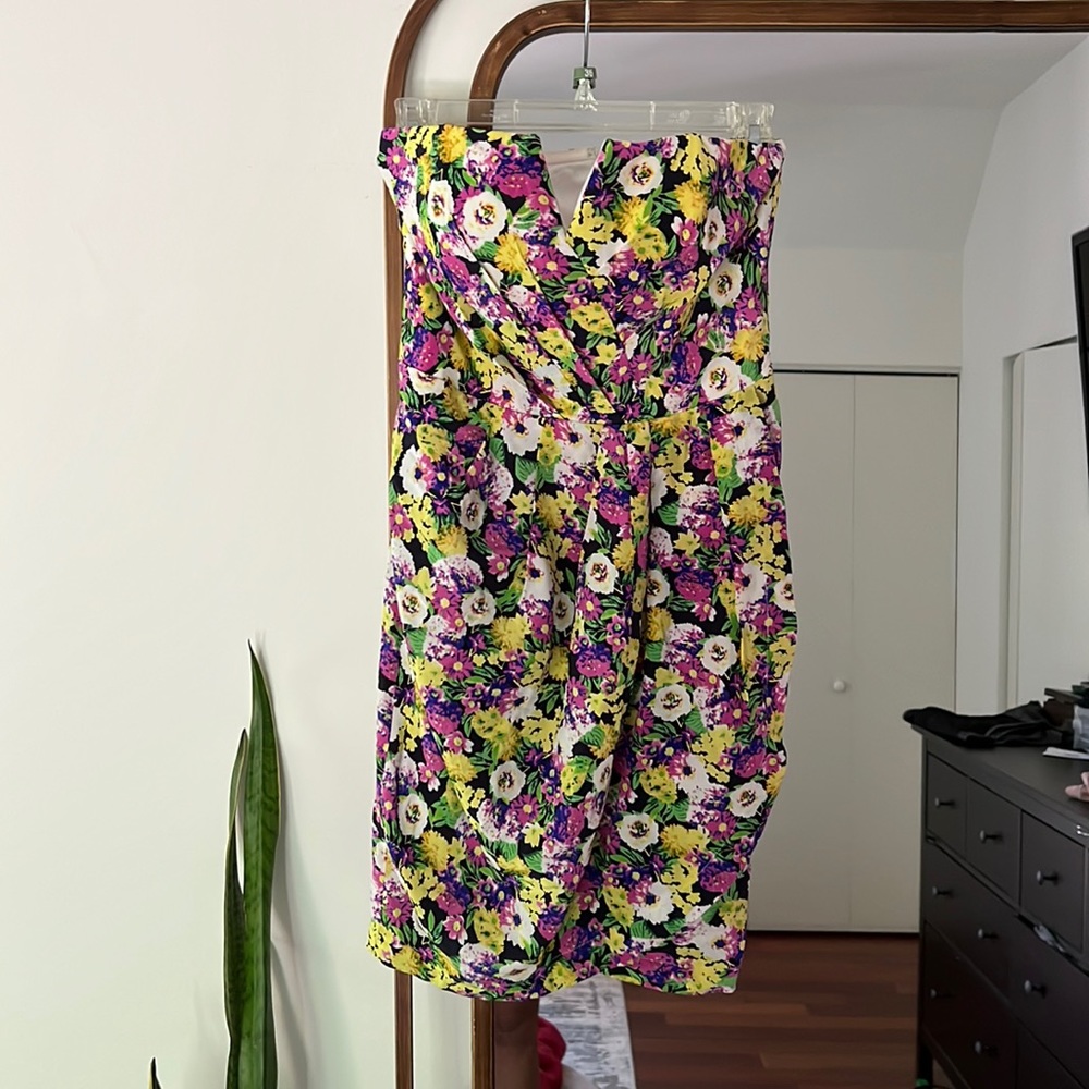 Yumi Kim Strapless Floral Dress
